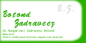 botond zadravecz business card